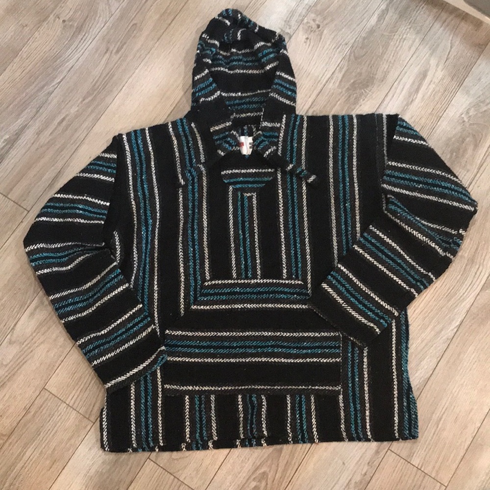 Earth ragz medium hoodie Mexican striped